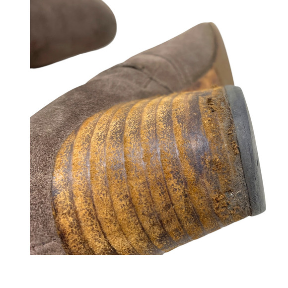 Isabel Marant Sz FR 38 US 8 Dicker Taupe Suede Western Ankle Booties Boots - Picture 11 of 13